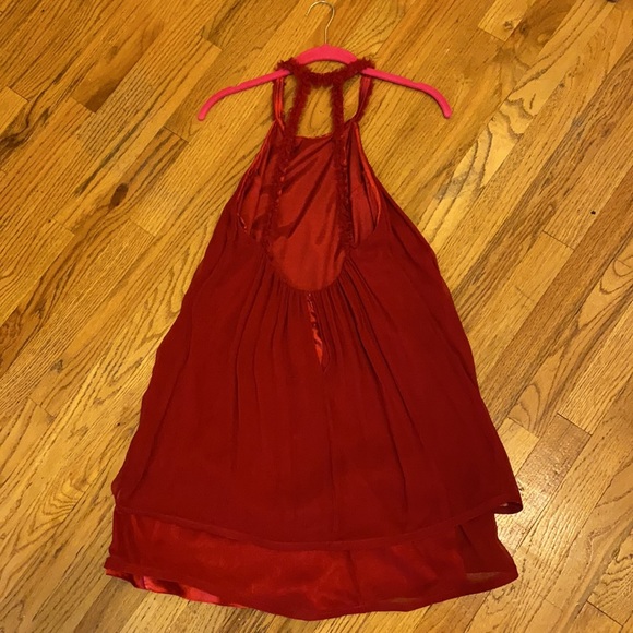 Red Silk Jay Godfrey Dress Size 0 - Picture 4 of 6